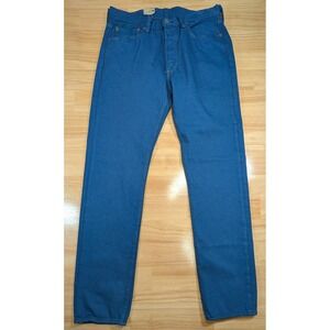 Levis 501 Original Fit Mens Jeans 32x34 Blue Button Fly Straight Leg 00501-0193